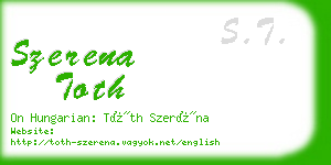 szerena toth business card